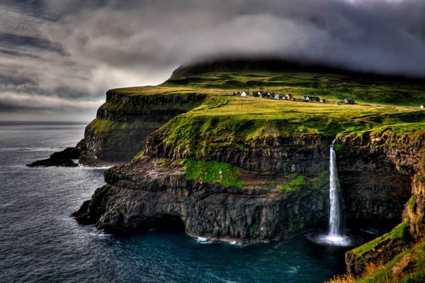 Village Gasadalur, Faroe Islands, Denmark