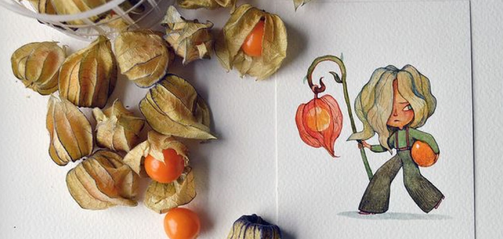 Baixe Pintura Colorida de Frutas, Vegetais e Personagens de